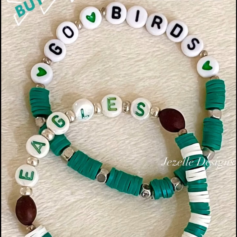 Philadelphia Eagles Beaded Bracelets